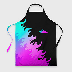 Фартук кулинарный Papa Roach неоновый огонь, цвет: 3D-принт