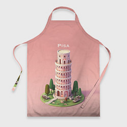 Фартук кулинарный Pisa Isometric, цвет: 3D-принт