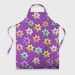 Фартук кулинарный Разноцветные лилии цветы, цвет: 3D-принт