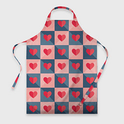 Фартук кулинарный Pettern hearts, цвет: 3D-принт