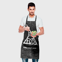 Фартук кулинарный Fall Out Boy с потертостями на темном фоне, цвет: 3D-принт — фото 2