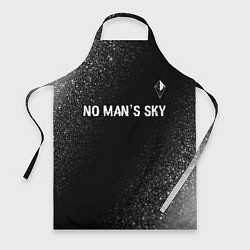 Фартук кулинарный No Mans Sky glitch на темном фоне: символ сверху, цвет: 3D-принт