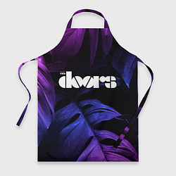 Фартук кулинарный The Doors neon monstera, цвет: 3D-принт
