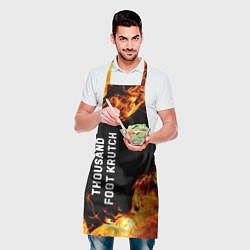 Фартук кулинарный Thousand Foot Krutch и пылающий огонь, цвет: 3D-принт — фото 2