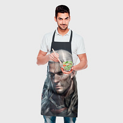 Фартук кулинарный Портрет Ведьмака в доспехах, цвет: 3D-принт — фото 2