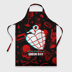 Фартук кулинарный Green Day rock glitch, цвет: 3D-принт