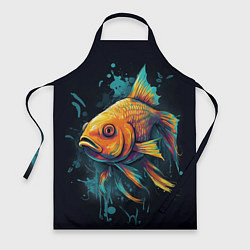 Фартук кулинарный Золотая рыбка: арт нейросети, цвет: 3D-принт