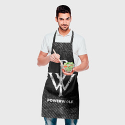 Фартук кулинарный Powerwolf с потертостями на темном фоне, цвет: 3D-принт — фото 2