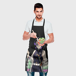 Фартук кулинарный Клинок рассекающий демонов - шинобу, цвет: 3D-принт — фото 2
