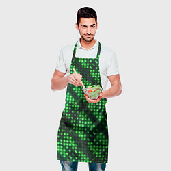 Фартук кулинарный Яркие зеленые точки, цвет: 3D-принт — фото 2