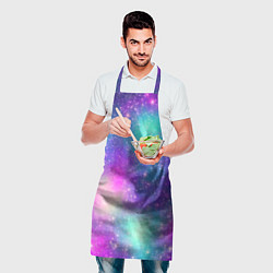 Фартук кулинарный Яркий розово-голубой космос, цвет: 3D-принт — фото 2