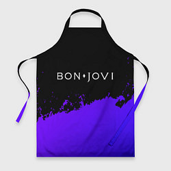 Фартук кулинарный Bon Jovi purple grunge, цвет: 3D-принт