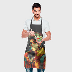 Фартук кулинарный Аниме в живописи, цвет: 3D-принт — фото 2