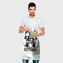 Фартук кулинарный Deftones glitch на светлом фоне, цвет: 3D-принт — фото 2