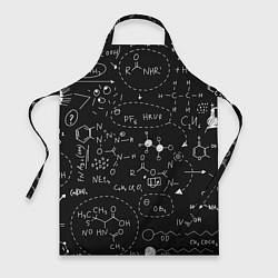 Фартук кулинарный Химические формулы на чёрном, цвет: 3D-принт