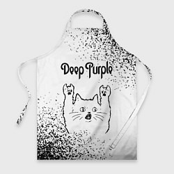 Фартук Deep Purple рок кот на светлом фоне