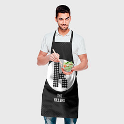 Фартук кулинарный The Killers glitch на темном фоне, цвет: 3D-принт — фото 2
