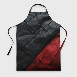 Фартук кулинарный Черно - красная кожа, цвет: 3D-принт