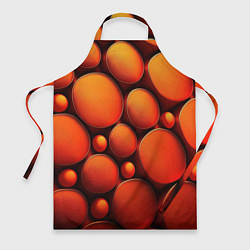 Фартук кулинарный Оранжевы е круглые плиты, цвет: 3D-принт