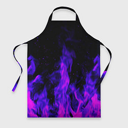 Фартук кулинарный Неоновый огонь на черном фоне, цвет: 3D-принт