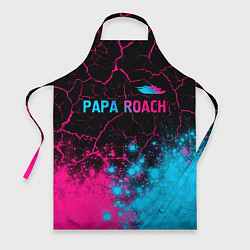 Фартук кулинарный Papa Roach - neon gradient: символ сверху, цвет: 3D-принт