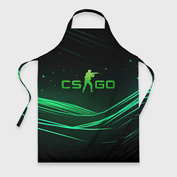 Фартук кулинарный CS GO green logo, цвет: 3D-принт