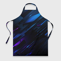 Фартук кулинарный Синие и фиолетовые оттенки, цвет: 3D-принт