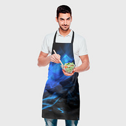 Фартук кулинарный Blue black background, цвет: 3D-принт — фото 2