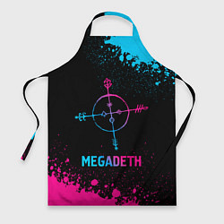 Фартук кулинарный Megadeth - neon gradient, цвет: 3D-принт