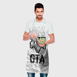 Фартук кулинарный GTA glitch на светлом фоне, цвет: 3D-принт — фото 2