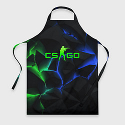 Фартук кулинарный CS GO green blue neon, цвет: 3D-принт