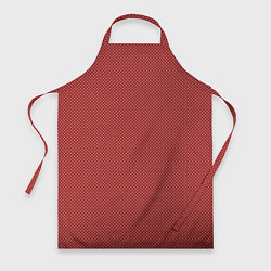 Фартук кулинарный Текстура мелкие квадраты красный, цвет: 3D-принт