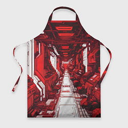 Фартук кулинарный Красная комната киберпанк, цвет: 3D-принт