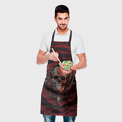 Фартук кулинарный Черепной герб, цвет: 3D-принт — фото 2
