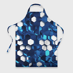 Фартук Cyber hexagon Blue