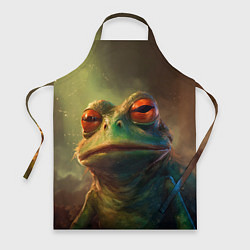 Фартук кулинарный Лягушка Пепе натуральная, цвет: 3D-принт