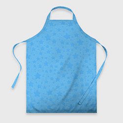 Фартук кулинарный Звёздочки голубой паттерн, цвет: 3D-принт
