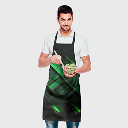 Фартук кулинарный Зеленые неоновые плиты, цвет: 3D-принт — фото 2