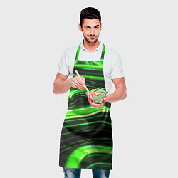 Фартук кулинарный Зеленые объемные элементы, цвет: 3D-принт — фото 2