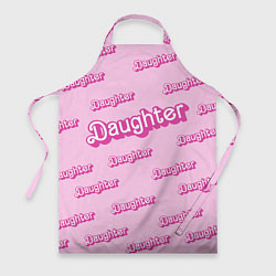 Фартук кулинарный Дочь в стиле барби - розовый паттерн, цвет: 3D-принт