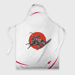 Фартук кулинарный Кибер-самурай, цвет: 3D-принт