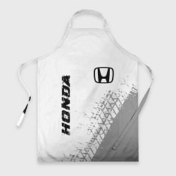 Фартук кулинарный Honda speed на светлом фоне со следами шин: надпис, цвет: 3D-принт
