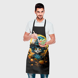 Фартук кулинарный Синий кот колдун, цвет: 3D-принт — фото 2
