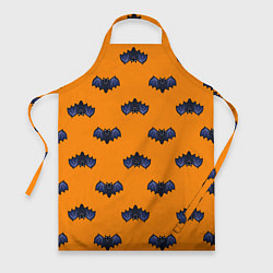 Фартук кулинарный Летучие мыши - паттерн оранжевый, цвет: 3D-принт