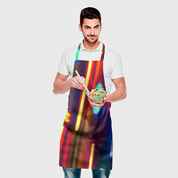 Фартук кулинарный Абстрактная неоновая композиция, цвет: 3D-принт — фото 2
