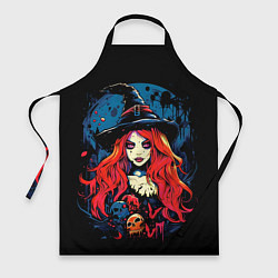 Фартук кулинарный Ведьма с красными волосами, цвет: 3D-принт