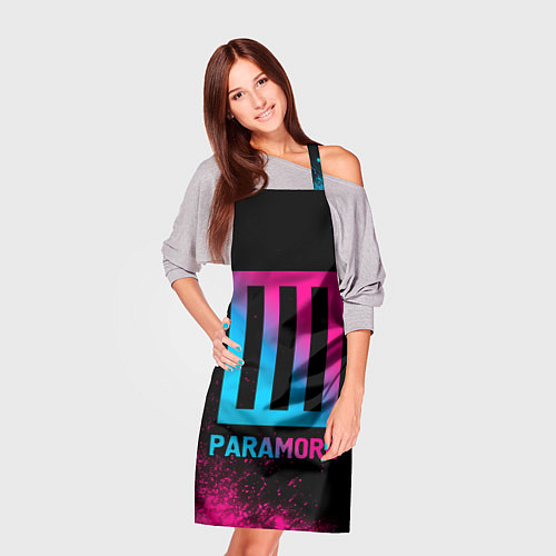 Фартук Paramore - neon gradient / 3D-принт – фото 3