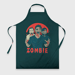 Фартук кулинарный Zombie - день мертвеца, цвет: 3D-принт
