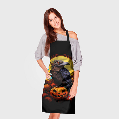 Фартук Halloween - ворон и тыква / 3D-принт – фото 3