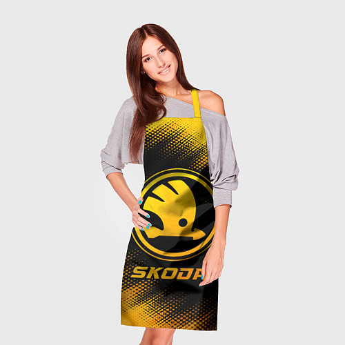 Фартук Skoda - gold gradient / 3D-принт – фото 3